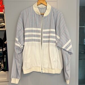 Dior Striped Light Blue & White Men's Bomber Jacket